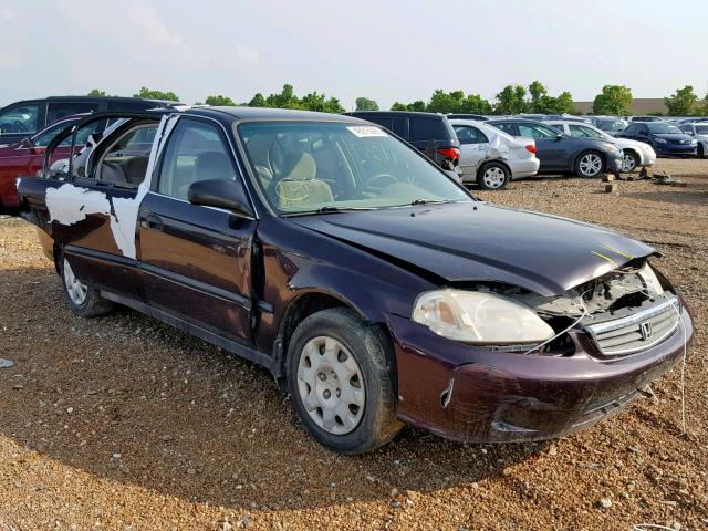 1HGEJ6678YL044270 - 2000 HONDA CIVIC LX PURPLE photo 1