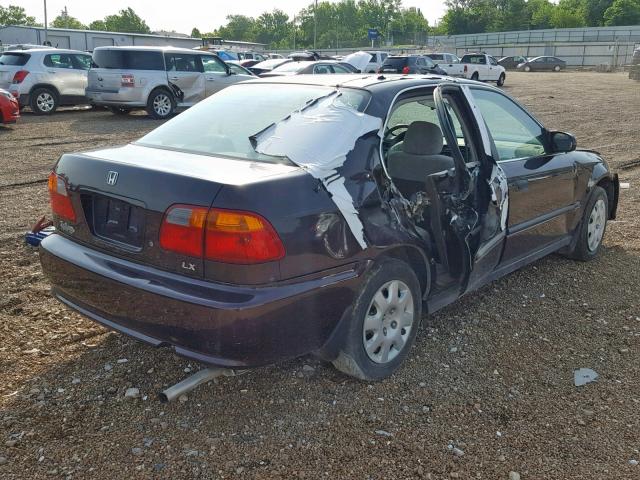 1HGEJ6678YL044270 - 2000 HONDA CIVIC LX PURPLE photo 4