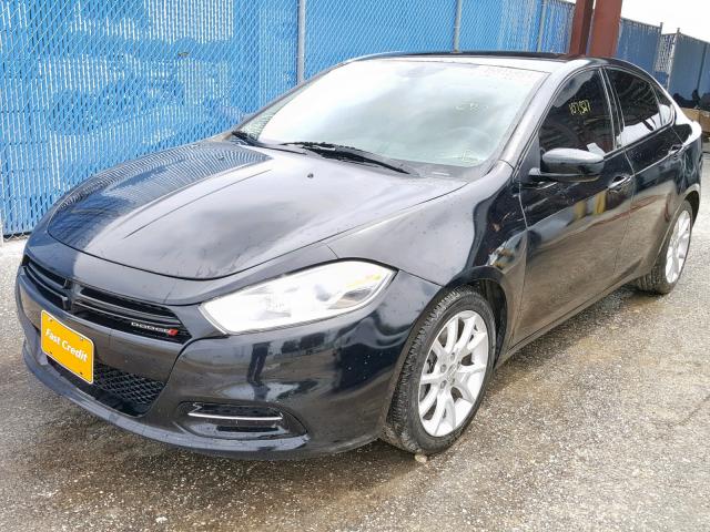 1C3CDFBHXDD133598 - 2013 DODGE DART SXT BLACK photo 2