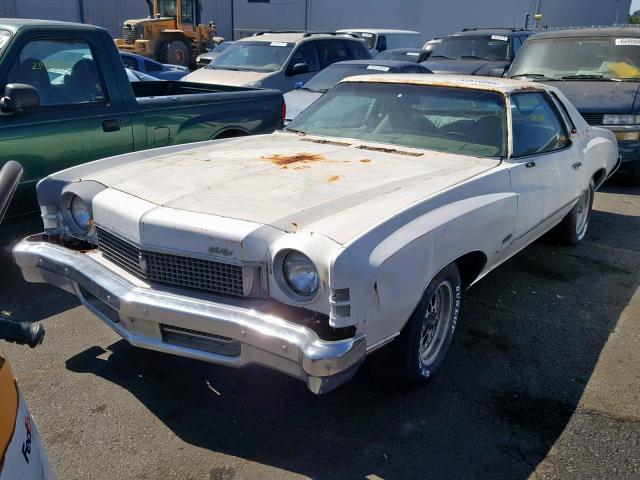 1H57K3Z421351 - 1973 CHEVROLET MONTE CARL WHITE photo 2