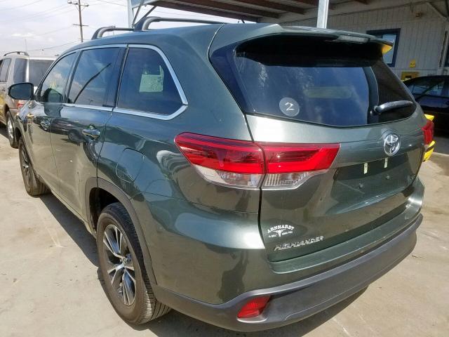 5TDZZRFH0HS222058 - 2017 TOYOTA HIGHLANDER GREEN photo 3