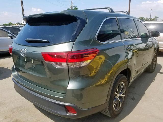 5TDZZRFH0HS222058 - 2017 TOYOTA HIGHLANDER GREEN photo 4