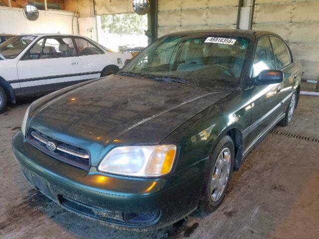 4S3BE6355Y7200802 - 2000 SUBARU LEGACY L GREEN photo 2