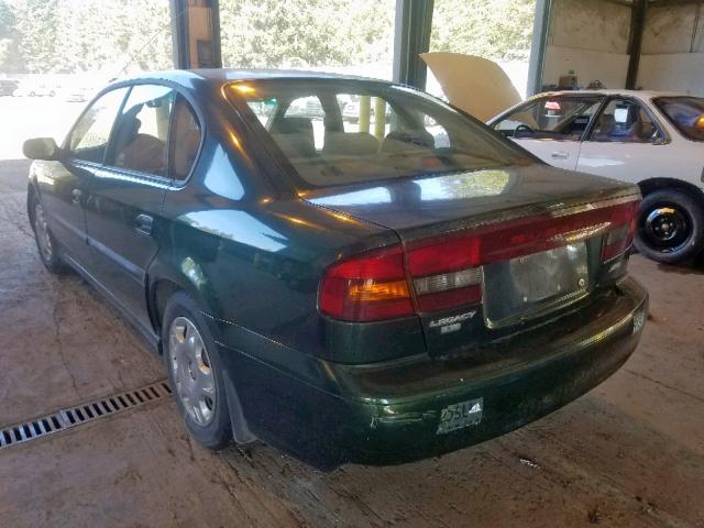 4S3BE6355Y7200802 - 2000 SUBARU LEGACY L GREEN photo 3