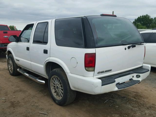 1GNDT13X24K134100 - 2004 CHEVROLET BLAZER WHITE photo 3