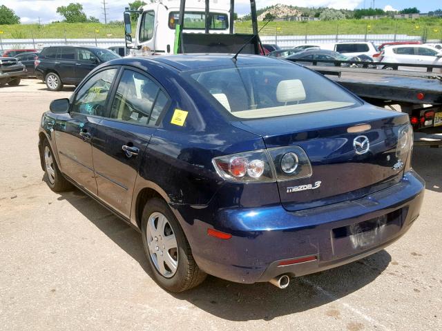 JM1BK32G081164028 - 2008 MAZDA 3 I BLUE photo 3