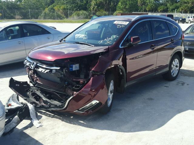 2HKRM3H76FH546781 - 2015 HONDA CR-V EXL RED photo 2