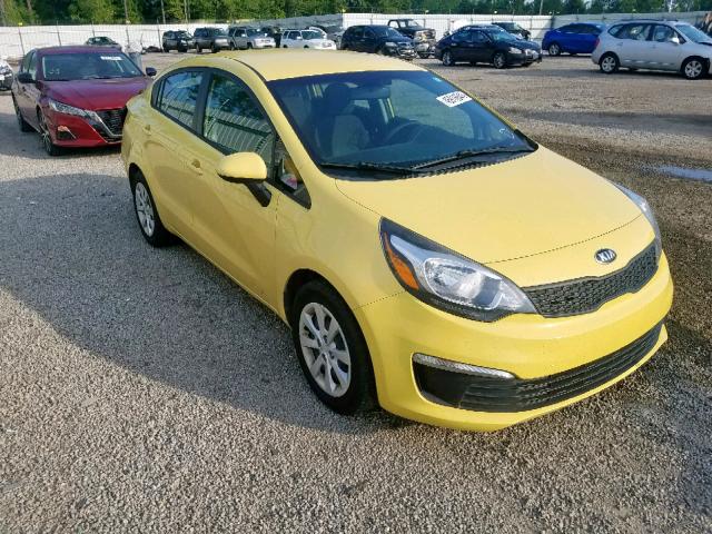 KNADM4A3XG6687689 - 2016 KIA RIO LX YELLOW photo 1