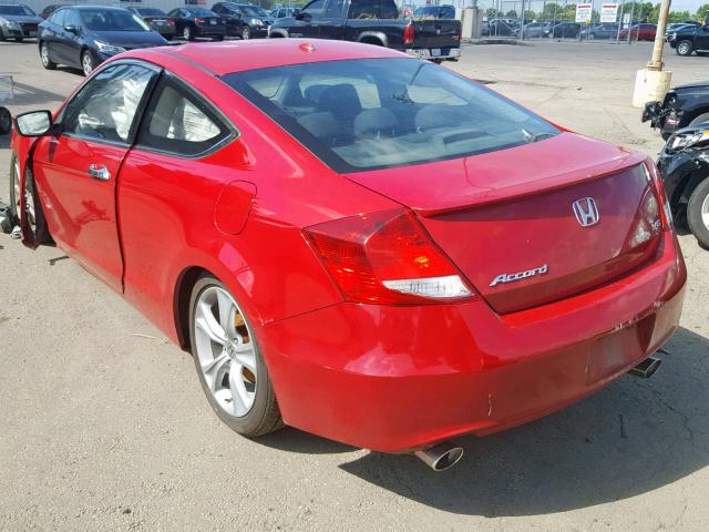 1HGCS2B87BA004678 - 2011 HONDA ACCORD EXL RED photo 3