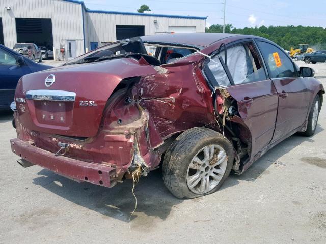 1N4AL2AP5AN482607 - 2010 NISSAN ALTIMA BAS BURGUNDY photo 4