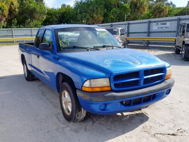 1B7GL22X2XS288291 - 1999 DODGE DAKOTA BLUE photo 1