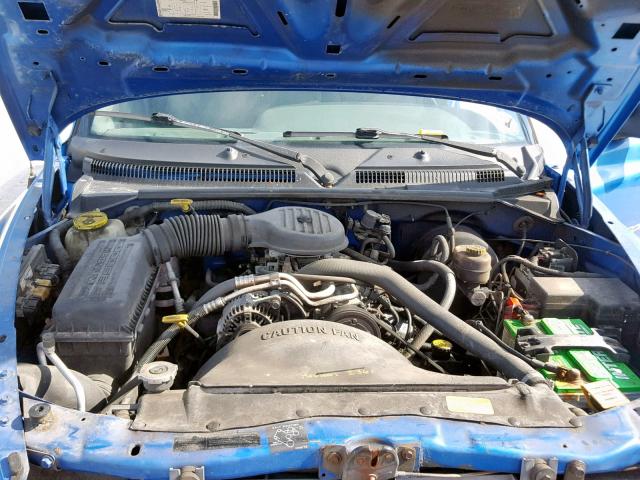 1B7GL22X2XS288291 - 1999 DODGE DAKOTA BLUE photo 7