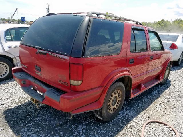 1GKDT13W1W2564692 - 1998 GMC ENVOY RED photo 4