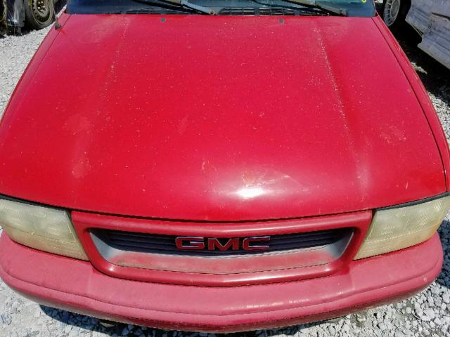 1GKDT13W1W2564692 - 1998 GMC ENVOY RED photo 7