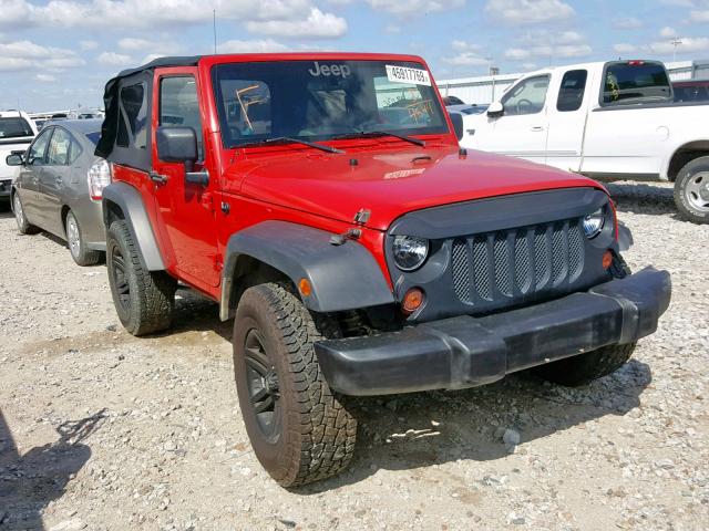 1J4FA24179L764844 - 2009 JEEP WRANGLER X RED photo 1