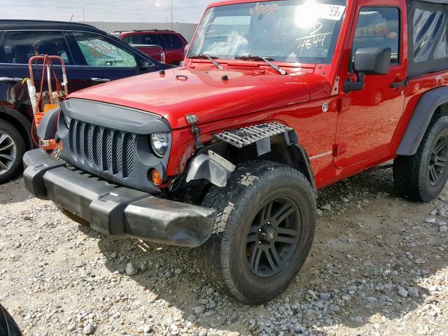 1J4FA24179L764844 - 2009 JEEP WRANGLER X RED photo 9