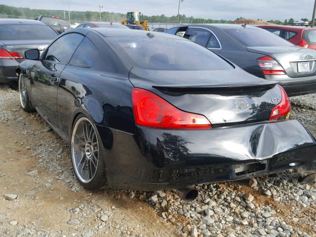 JNKCV64E19M604846 - 2009 INFINITI G37 BASE BLACK photo 3