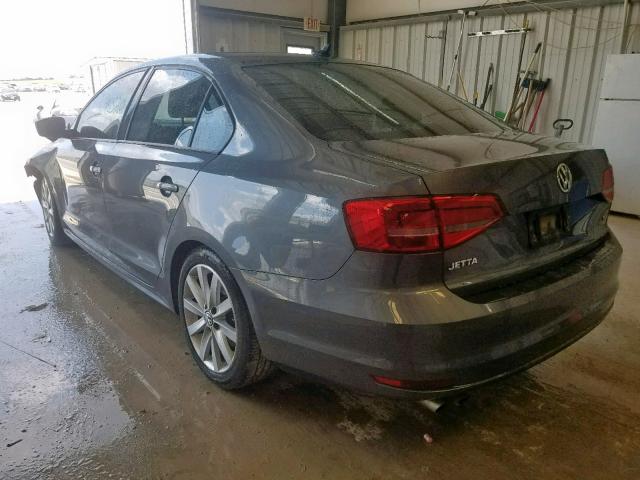 3VWLA7AJ0FM323882 - 2015 VOLKSWAGEN JETTA TDI GRAY photo 3