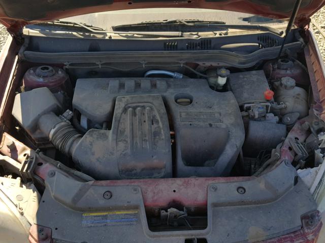 1G2AL15F977203506 - 2007 PONTIAC G5 RED photo 7