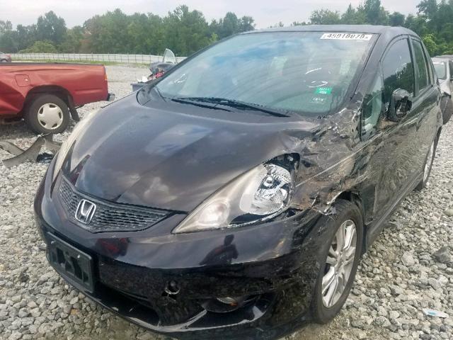 JHMGE8H57BC023502 - 2011 HONDA FIT SPORT BLACK photo 9