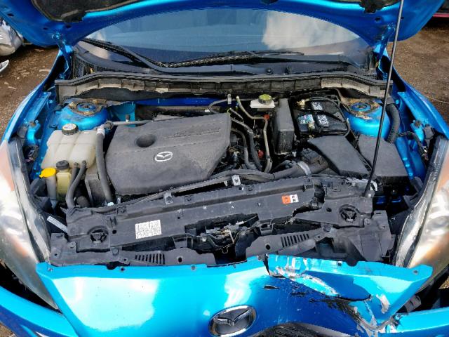 JM1BL1S55A1176889 - 2010 MAZDA 3 S BLUE photo 7