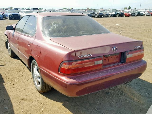 JT8GK13T0S0112545 - 1995 LEXUS ES 300 RED photo 3