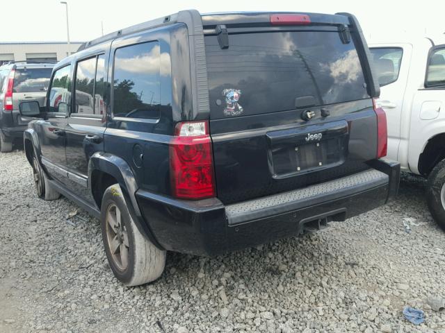 1J8HH48N66C267498 - 2006 JEEP COMMANDER BLACK photo 3