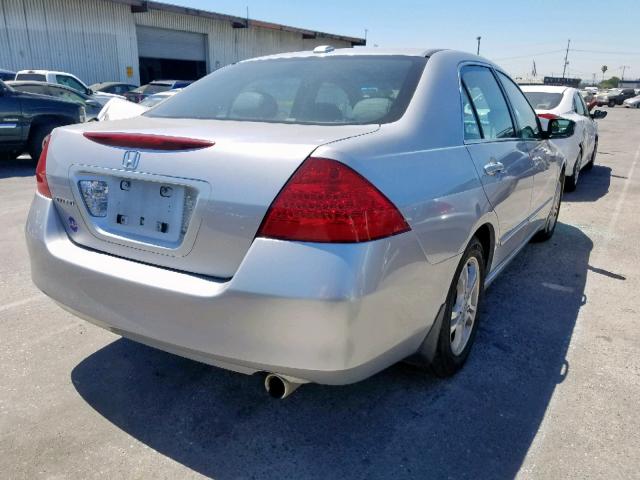 1HGCM56837A155644 - 2007 HONDA ACCORD EX SILVER photo 4