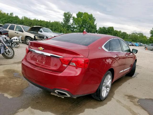 2G1165S31F9230600 - 2015 CHEVROLET IMPALA LTZ RED photo 4