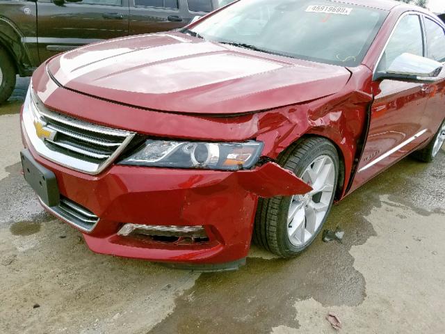 2G1165S31F9230600 - 2015 CHEVROLET IMPALA LTZ RED photo 9