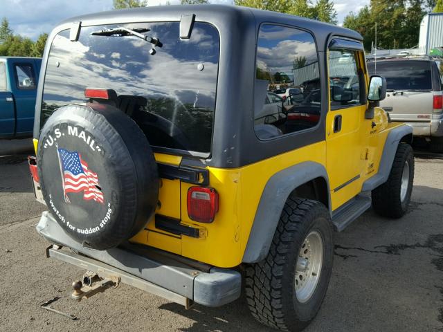 1J4F449S56P747467 - 2006 JEEP WRANGLER / YELLOW photo 4