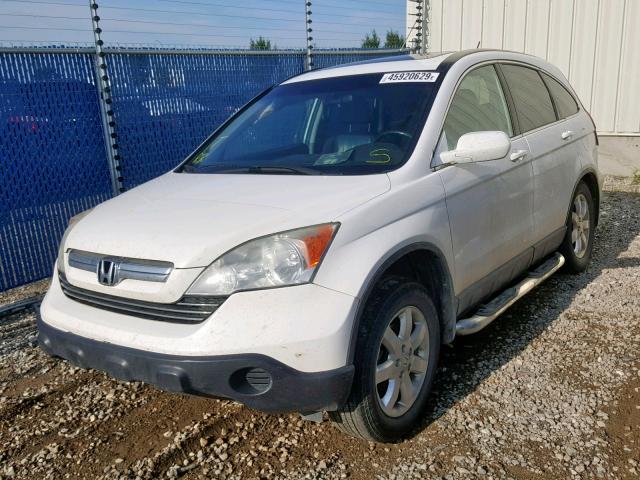 5J6RE48718L806421 - 2008 HONDA CR-V EXL WHITE photo 2