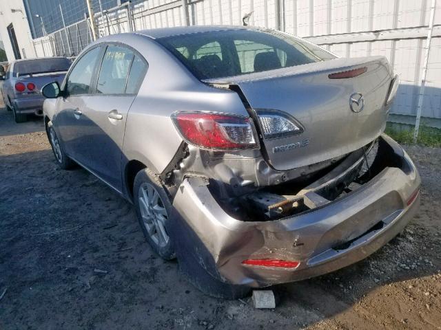 JM1BL1V70D1840274 - 2013 MAZDA 3 I GRAY photo 3