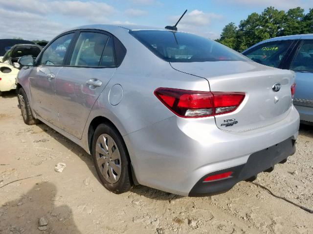 3KPA24AB6KE201840 - 2019 KIA RIO S SILVER photo 3