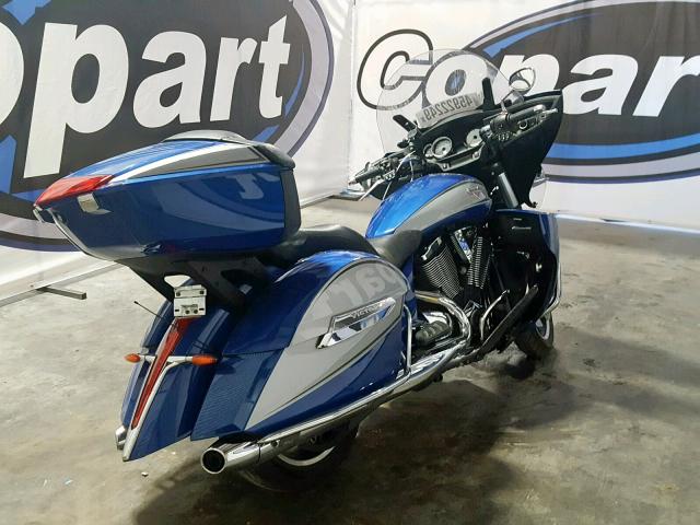 5VPTW36N9E3037958 - 2014 VICTORY MOTORCYCLES CROSS COUN BLUE photo 4