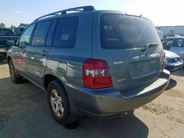 JTEHD21A560044011 - 2006 TOYOTA HIGHLANDER GREEN photo 3