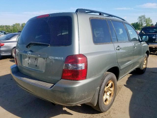 JTEHD21A560044011 - 2006 TOYOTA HIGHLANDER GREEN photo 4