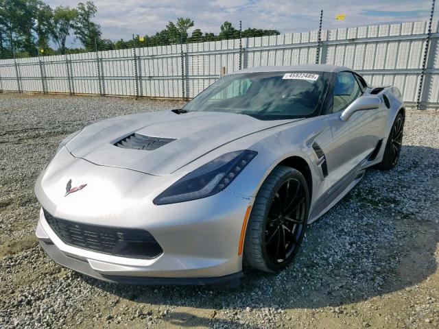 1G1YY2D70H5116028 - 2017 CHEVROLET CORVETTE G SILVER photo 2