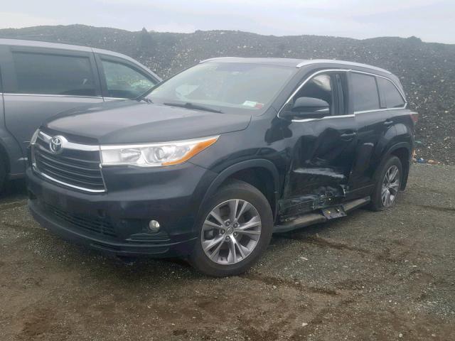 5TDJKRFH8FS076328 - 2015 TOYOTA HIGHLANDER BLACK photo 2