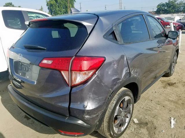 3CZRU5H59JG702432 - 2018 HONDA HR-V EX GRAY photo 4