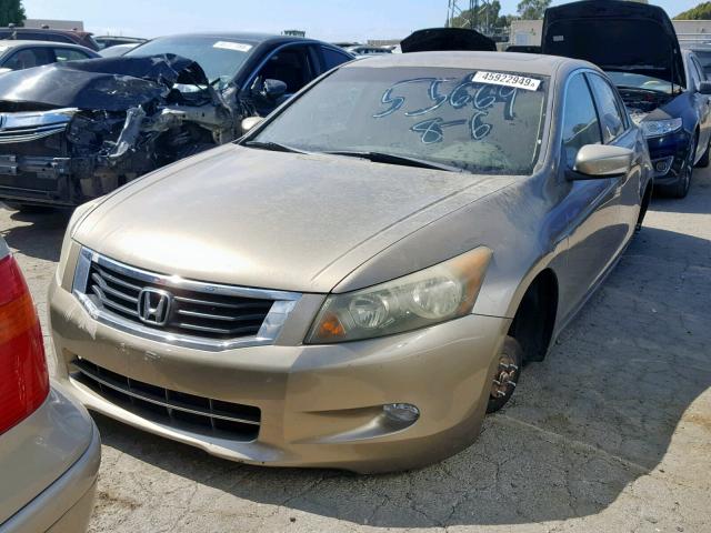 1HGCP26878A112206 - 2008 HONDA ACCORD EXL GOLD photo 2