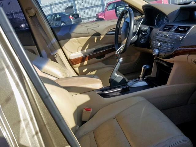 1HGCP26878A112206 - 2008 HONDA ACCORD EXL GOLD photo 5