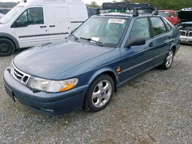 YS3DF55P6X2059600 - 1999 SAAB 9-3 SE TURQUOISE photo 2