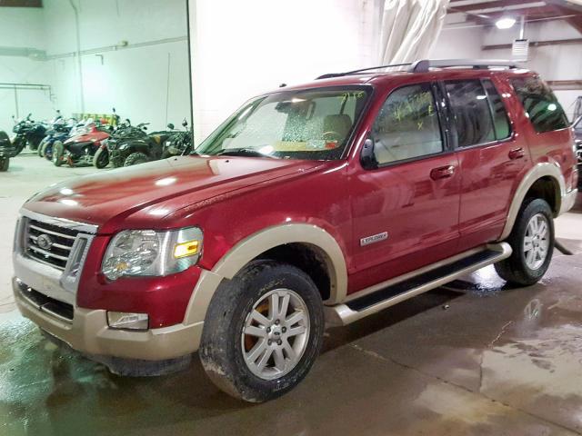 1FMEU74E67UB71892 - 2007 FORD EXPLORER E RED photo 2