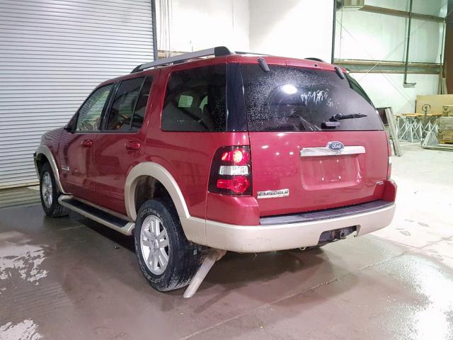 1FMEU74E67UB71892 - 2007 FORD EXPLORER E RED photo 3