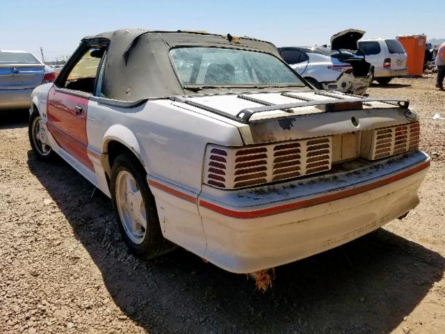 1FABP45E3KF137696 - 1989 FORD MUSTANG GT WHITE photo 3