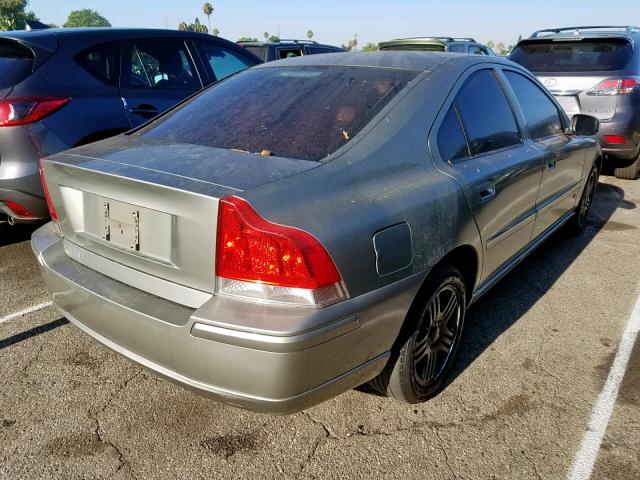 YV1RS592872610403 - 2007 VOLVO S60 2.5T GRAY photo 4