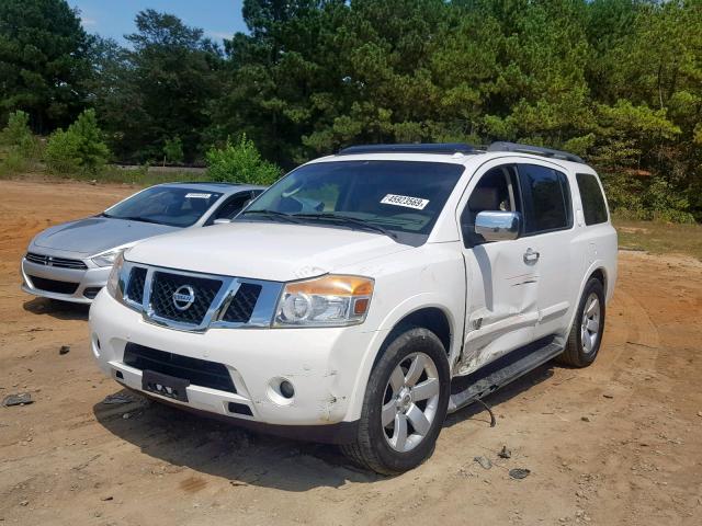 5N1BA08D28N601109 - 2008 NISSAN ARMADA SE WHITE photo 2