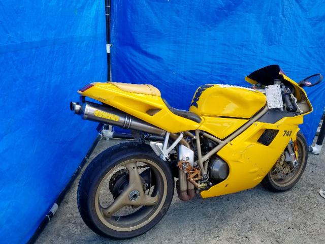 ZDM1SB3R5YB011763 - 2000 DUCATI 748 YELLOW photo 4