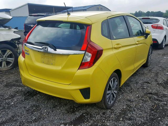 3HGGK5H89FM787053 - 2015 HONDA FIT EX YELLOW photo 4